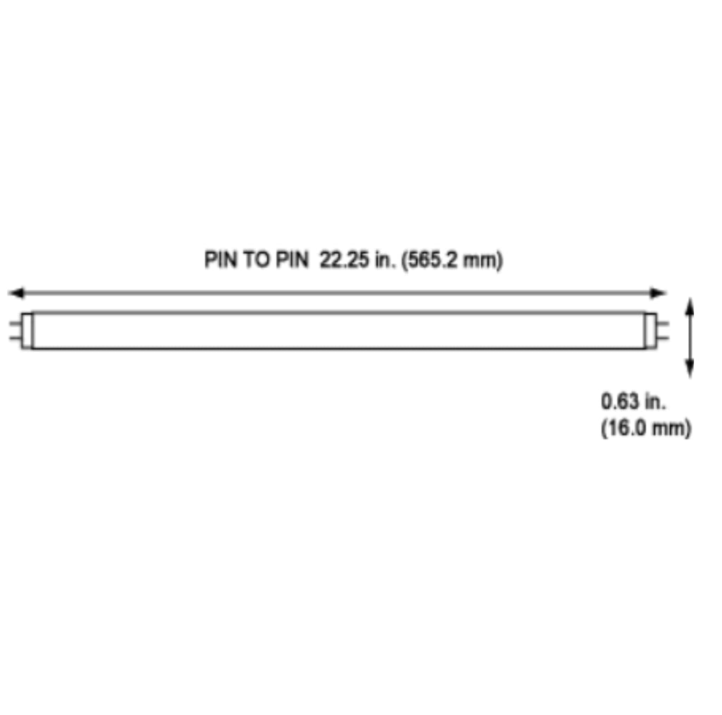 24 Inch 24W 5000K T5 Fluorescent Bulb G5 Bipin Base Pack of 6 Q584200