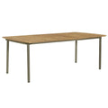 9 Piece Natural Wood and Grey Metal Outdoor Dining Set D8093