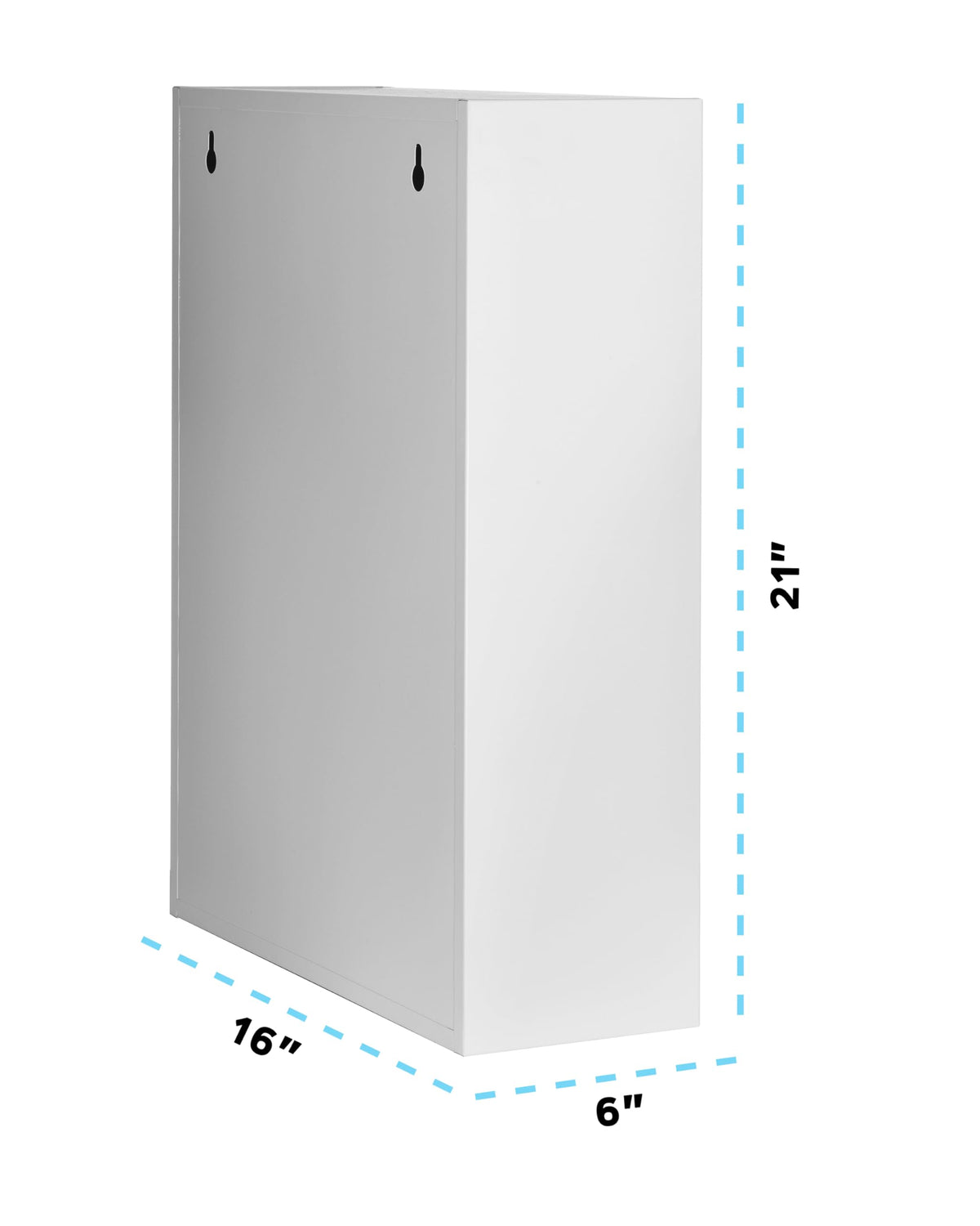 White Locking Metal Wall Mounted Medication Cabinet with Document Pocket Y11097
