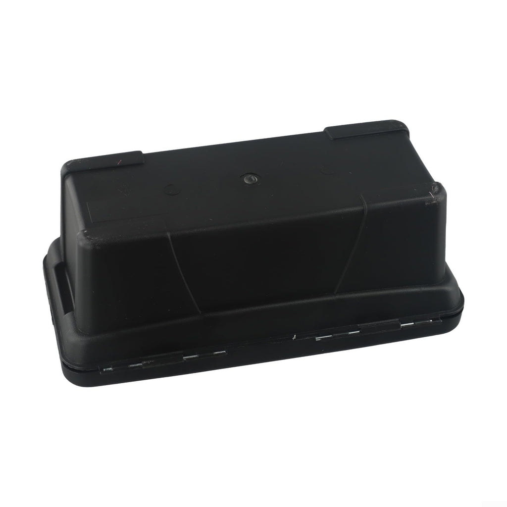 Black 10-Inch Plastic Toolbox with Dual Layers and Embedded Handle T258