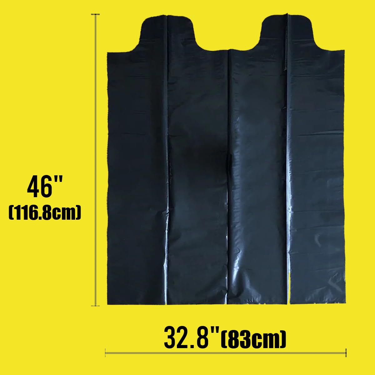 Heavy Duty 42 Gallon 10 Count 3 MIL Black Flap Tie Trash Bags L418860
