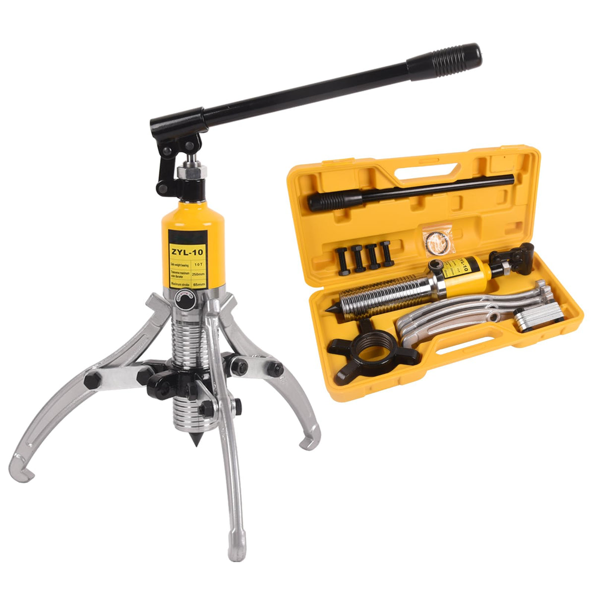 Hydraulic Gear Puller 10 Ton 2 or 3 Jaws with Case J13326