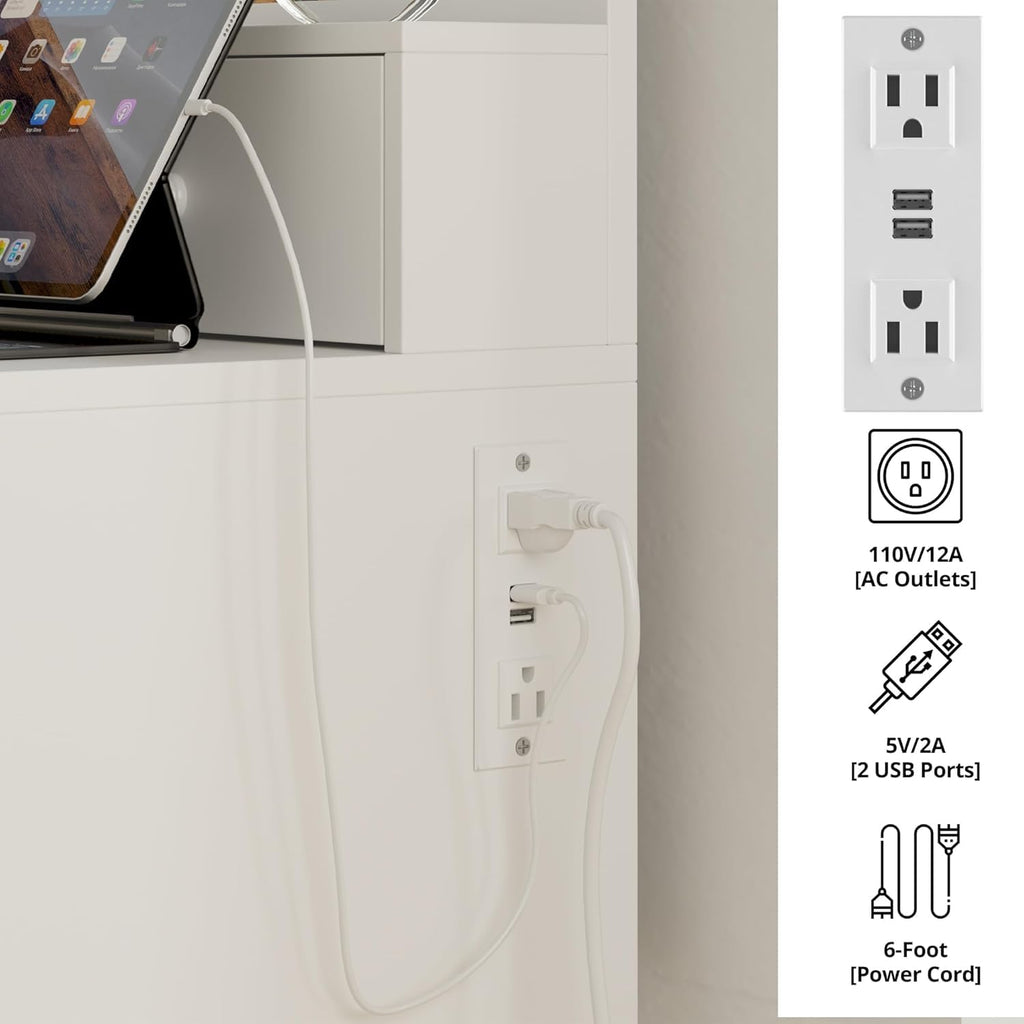 Vanity Desk with Charging Station H21520
