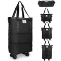 Expandable Rolling Duffle Bag with Wheels, 18L to 30L, Black X962130