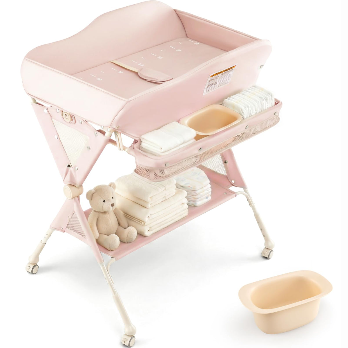 Portable Baby Changing Table with Wheels M722