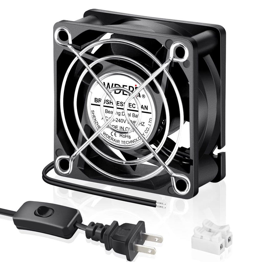 12V DC Brushless Cooling Fan 2PCS 60mm x 25mm Q724859