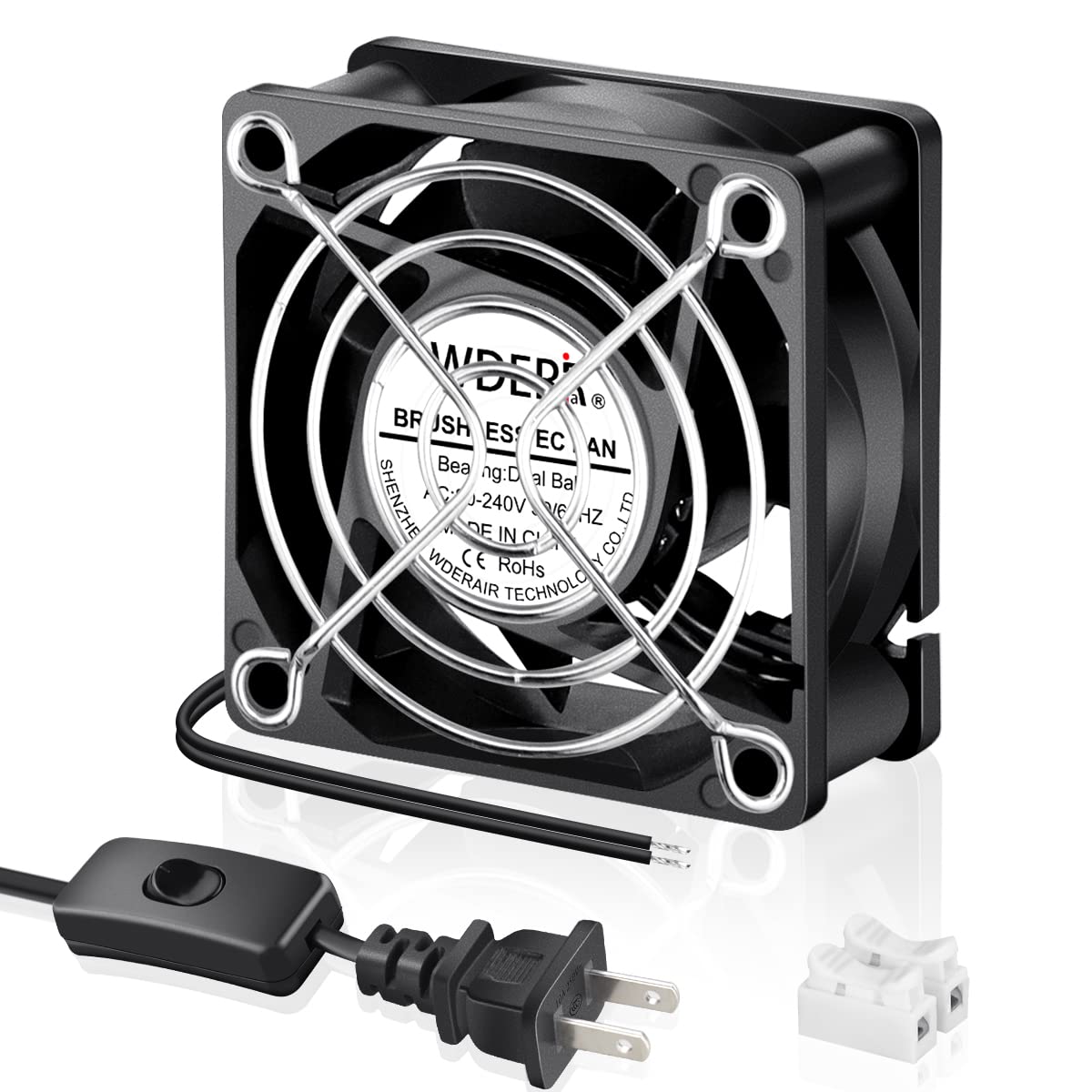 12V DC Brushless Cooling Fan 2PCS 60mm x 25mm Q724859