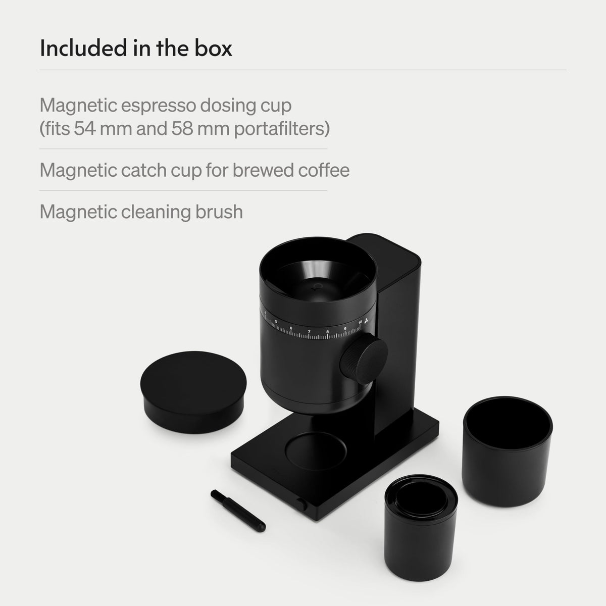 Electric Conical Burr Coffee Grinder, 48 mm Burrs, Black F89836