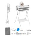 Elevated Collapsible Pet Bathtub with Drain Hose Q637594