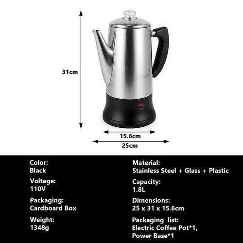 12 Cup Stainless Steel Electric Coffee Maker J604