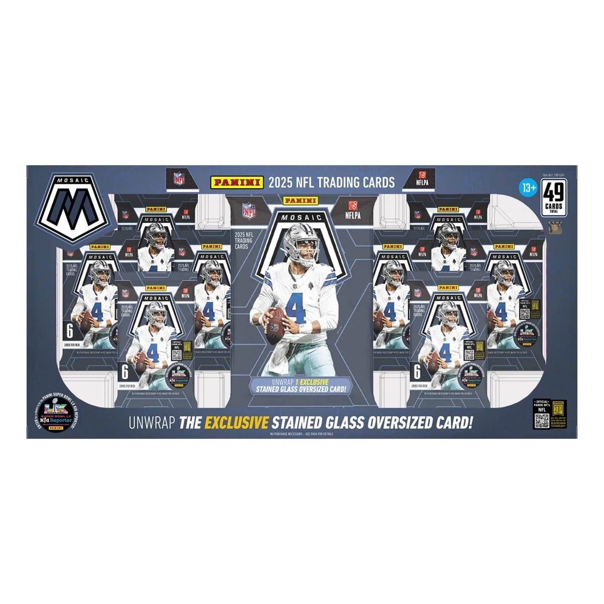 2025 Mosaic Football Trading Card Box Oversized Card Y14068
