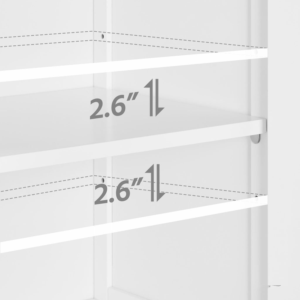 White Bathroom Storage Cabinet with Drawer and 2 Doors I97487