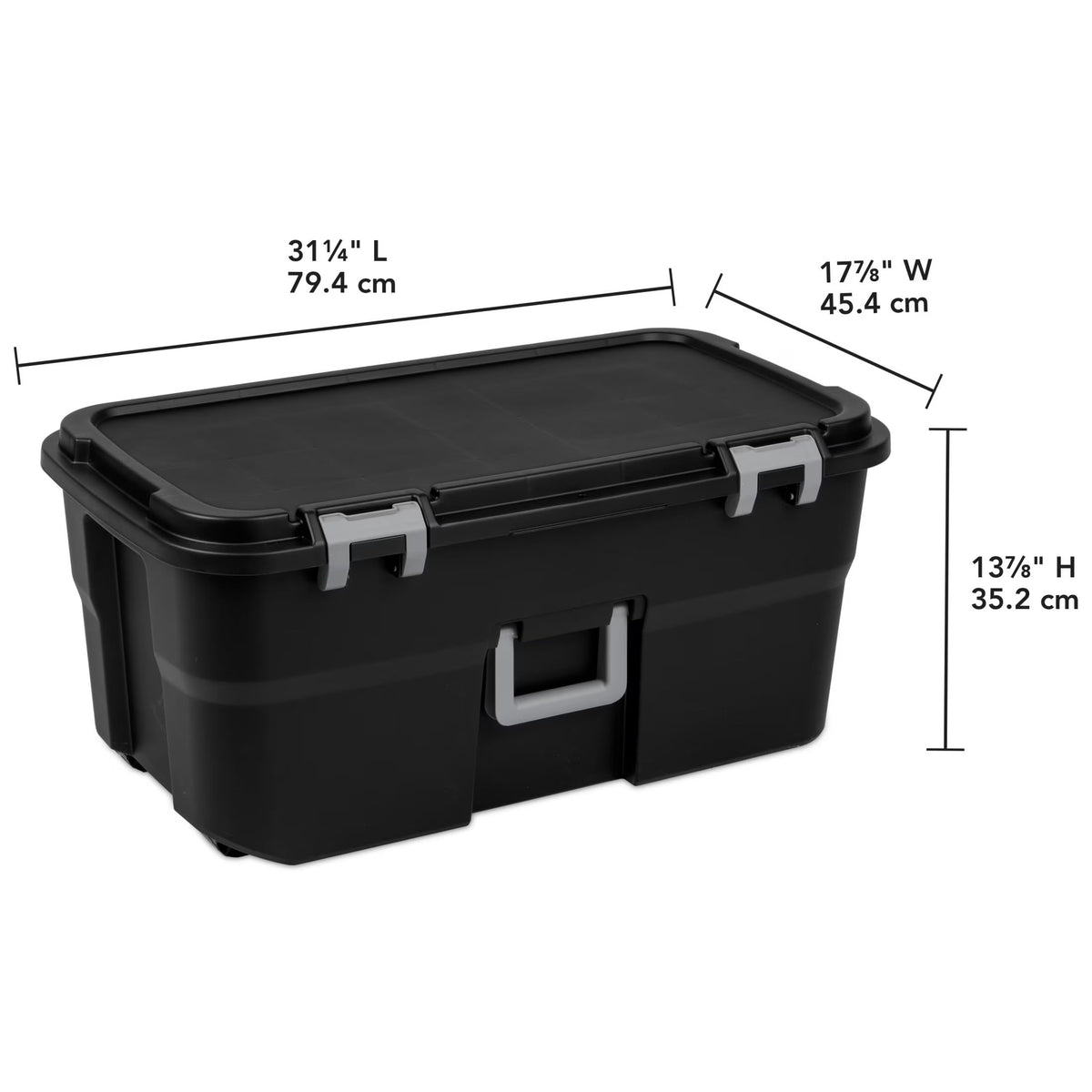 Storage Chest 22 Gal Heavy Duty Lockable Trunk with Wheels W444446