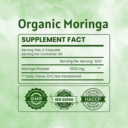 1000 mg Moringa Capsules H9859