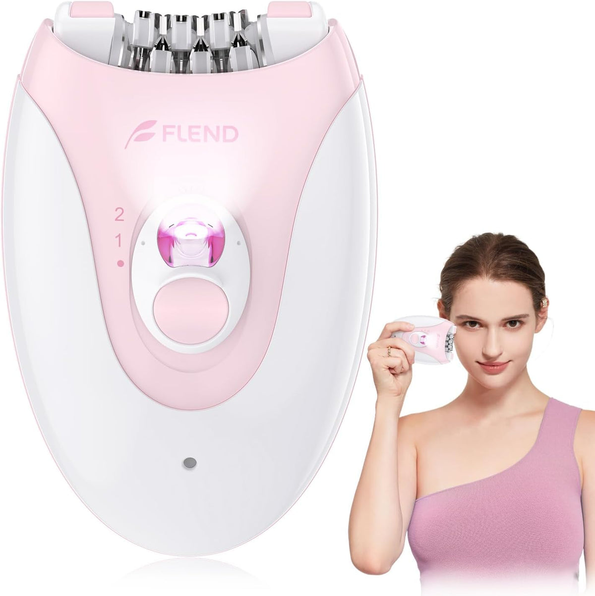 2-Speed Rechargeable Epilator with LED Light T672