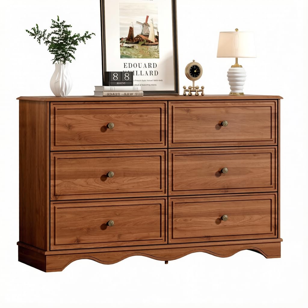 Chestnut 6 Drawer Chest of Drawers T5557