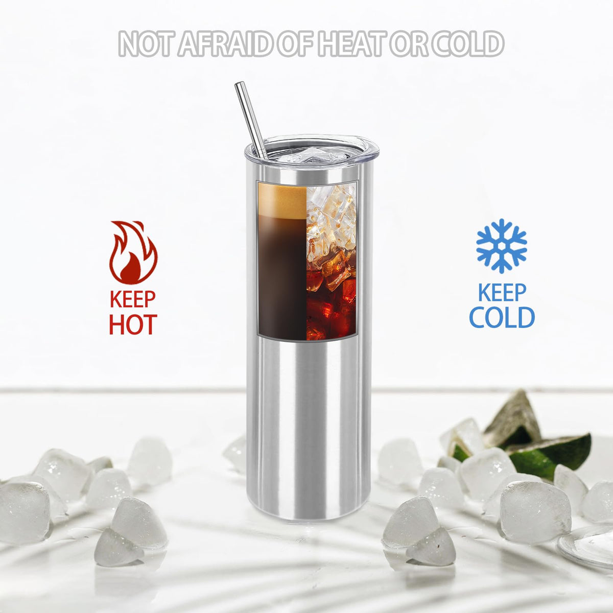 16 Pack 20oz Stainless Steel Insulated Tumblers with Lid and Straw R177248