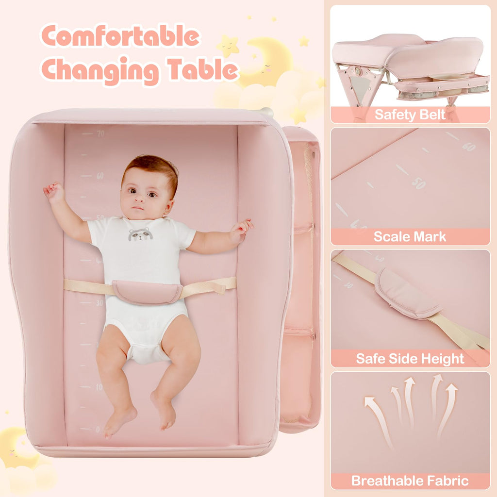 Portable Baby Changing Table with Wheels M722