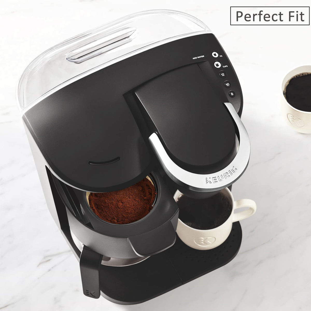 8-12 Cup Reusable Gold Mesh Coffee Filter W889812