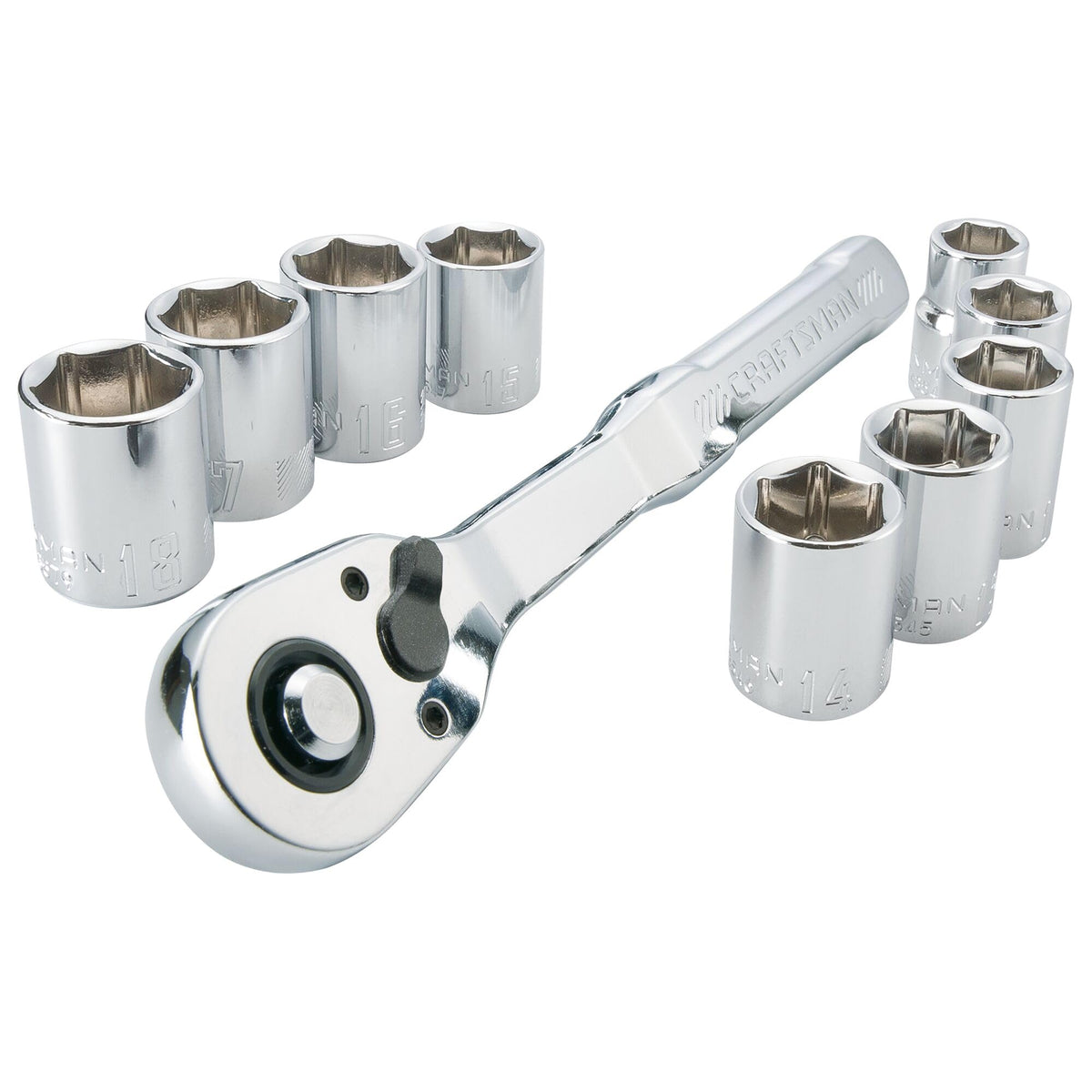 Mechanics Tool Set, Metric, 3/8 Inch Drive, 10 Piece O694