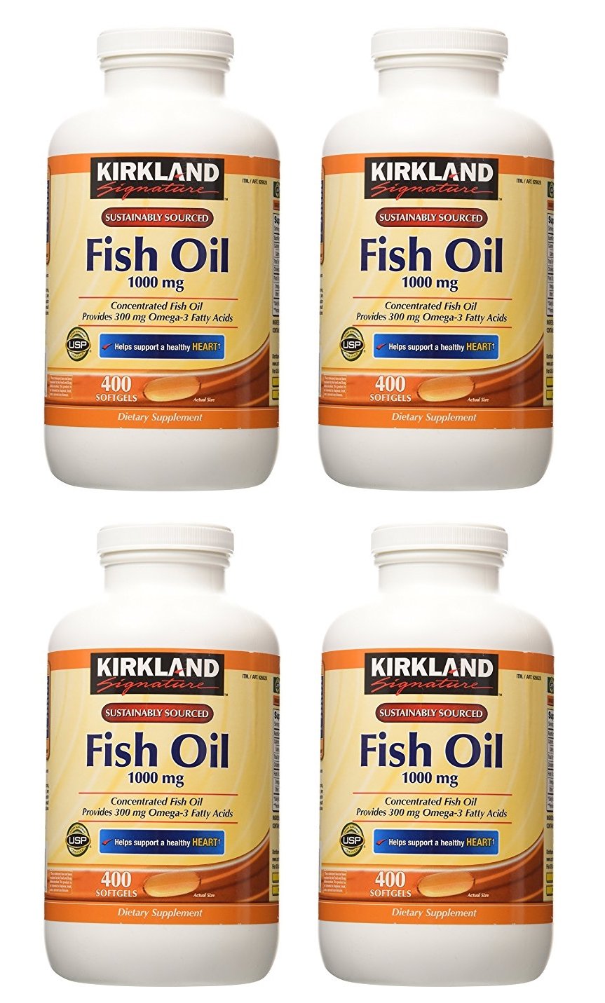 Fish Oil 1000 mg 400 Softgels 4 Pack E1101