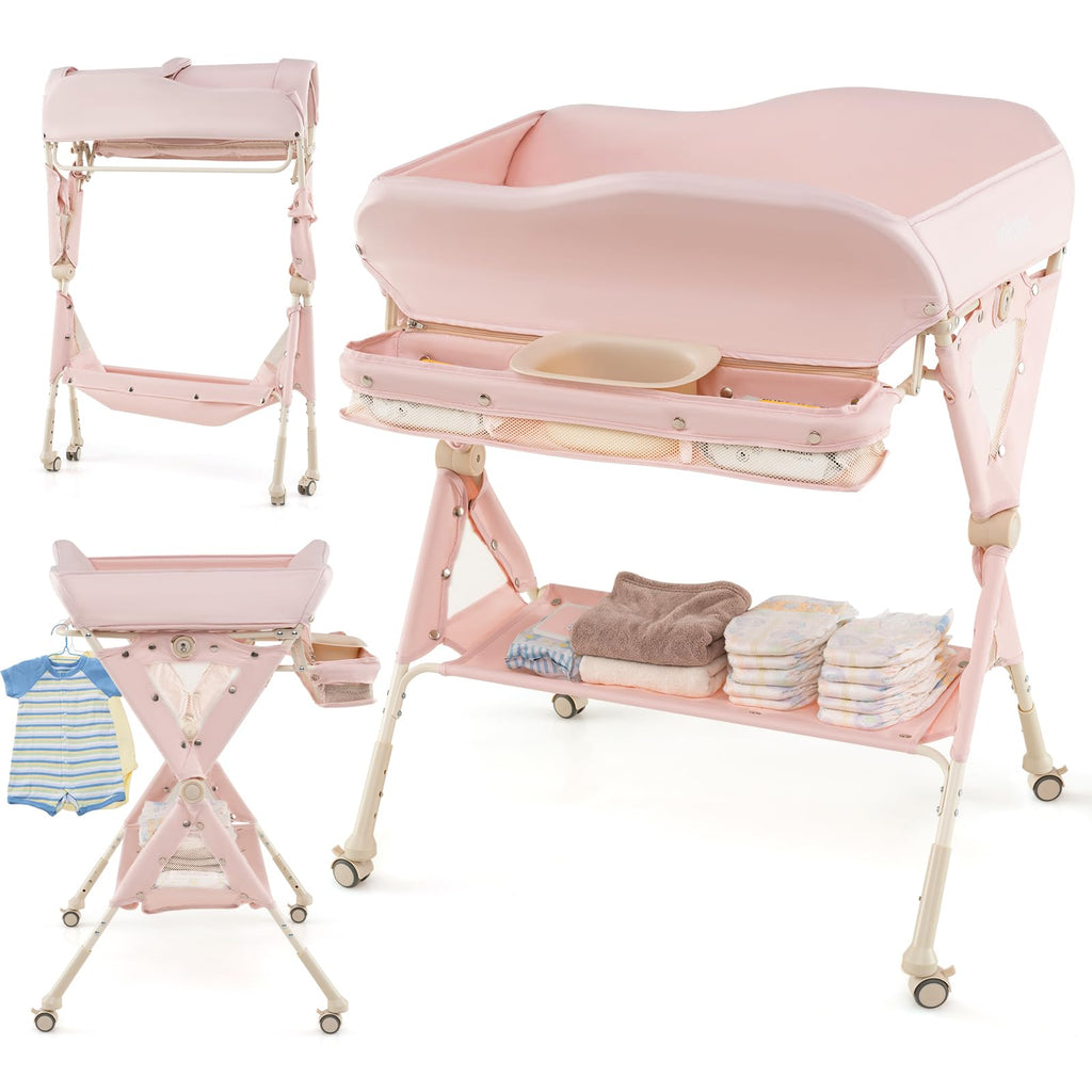 Portable Baby Changing Table with Wheels M722