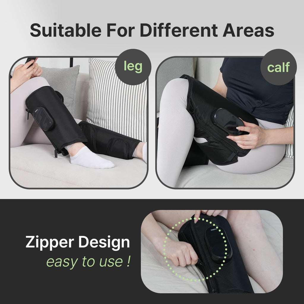 Heated Air Compression Cordless Leg Massager with Extension (Pair) N42333