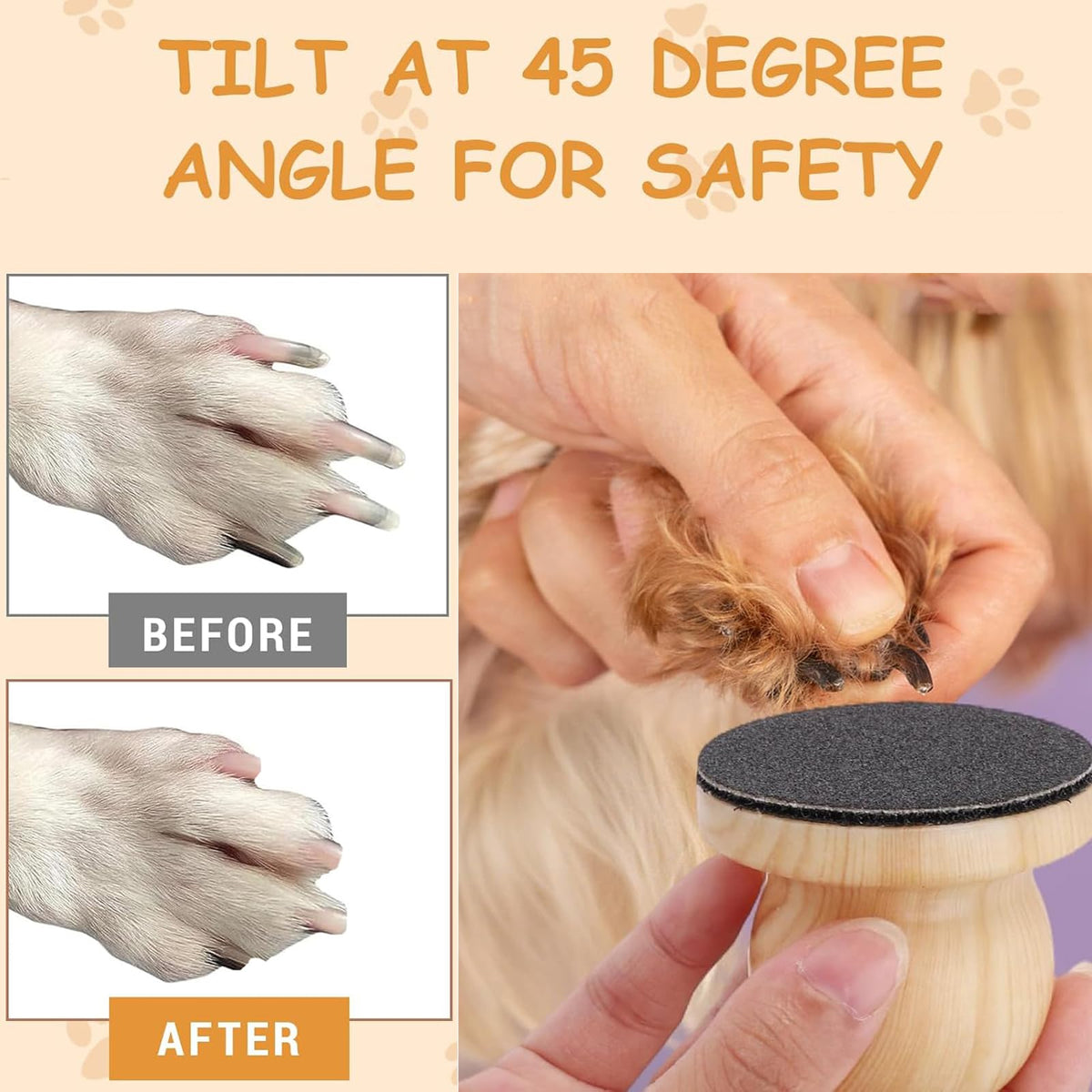 Dog Nail File with 6 Pcs Filing Disc E244