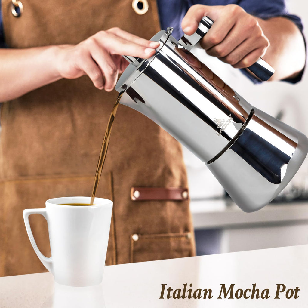 6 Cup Stainless Steel Stovetop Espresso Maker U749807