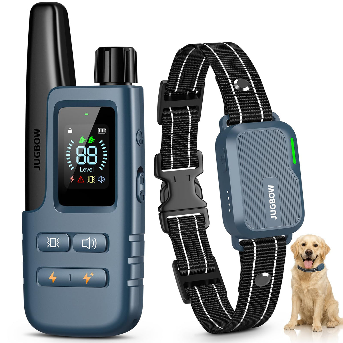 4500FT IPX8 Waterproof Rechargeable Dog Training Collar with Remote R613282