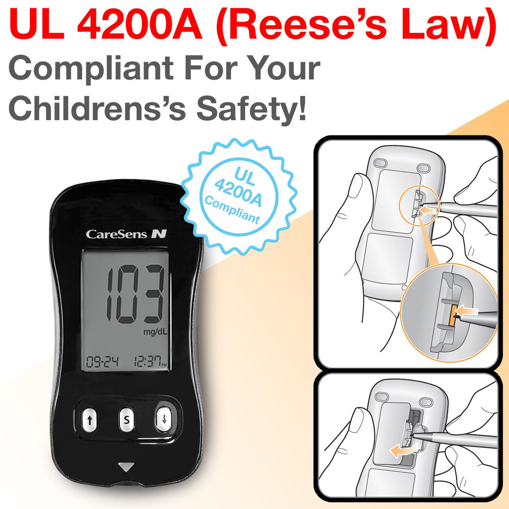 Blood Glucose Monitor Kit with 100 Test Strips, 100 Lancets, Lancing Device, Control Solution, Travel Case P986258