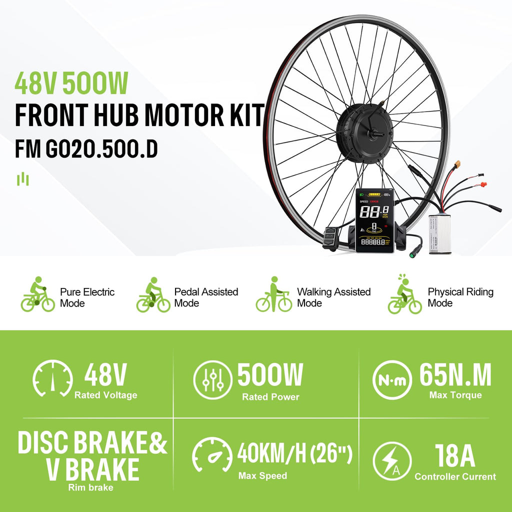 48V 500W Front Wheel Electric Bike Conversion Kit U4333