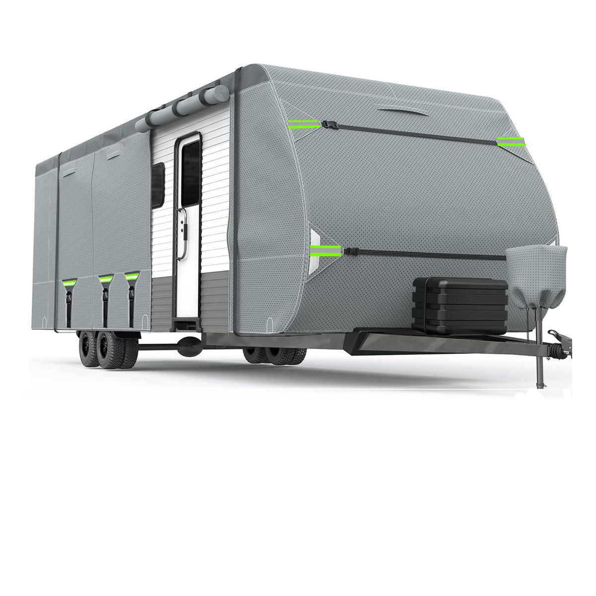 24-27FT 8 Layers Windproof RV Cover with Tire Cover P173