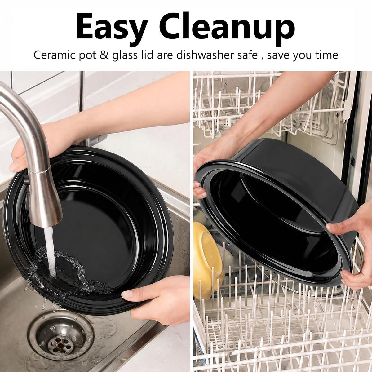 6 Quart Programmable Slow Cooker with Lid Clip F657234