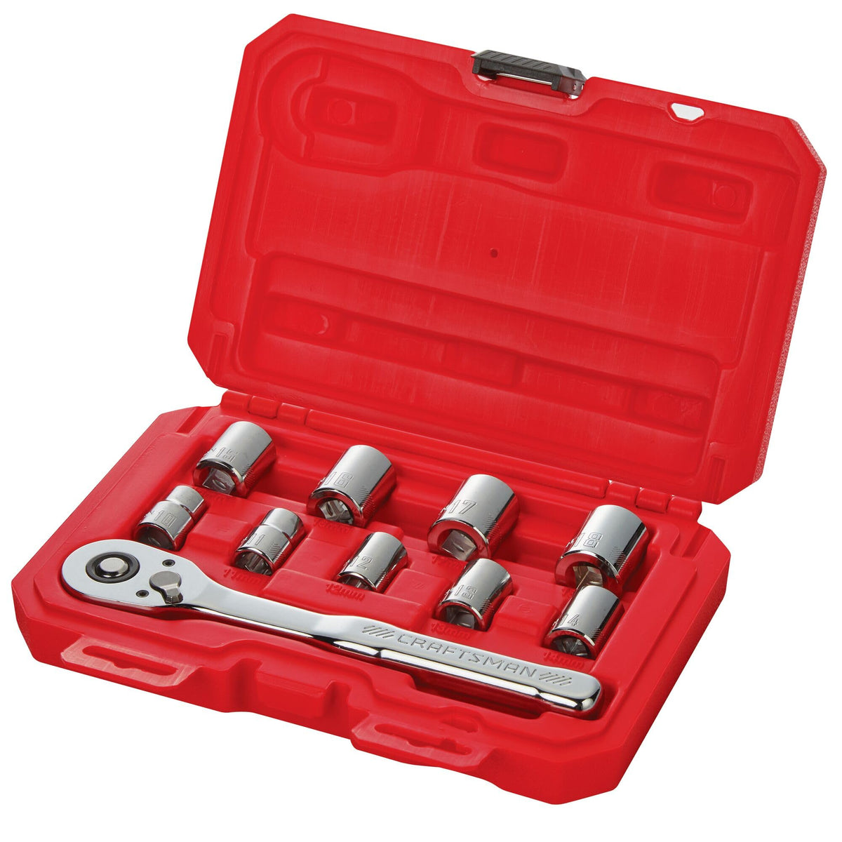 Mechanics Tool Set, Metric, 3/8 Inch Drive, 10 Piece O694