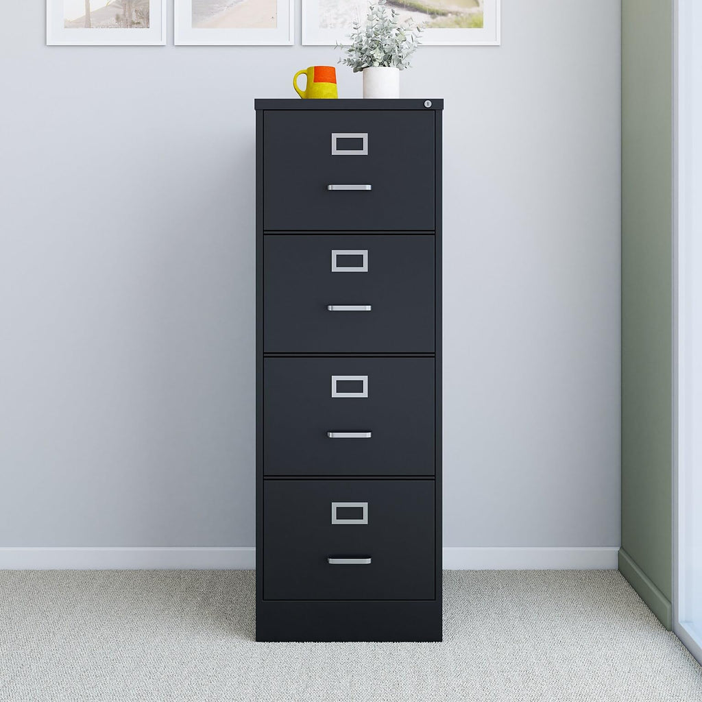 4 Drawer Black Vertical File Cabinet K6502