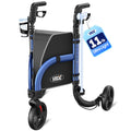 3 Wheel Foldable Walker 8'' Tires 300 LBS N9276