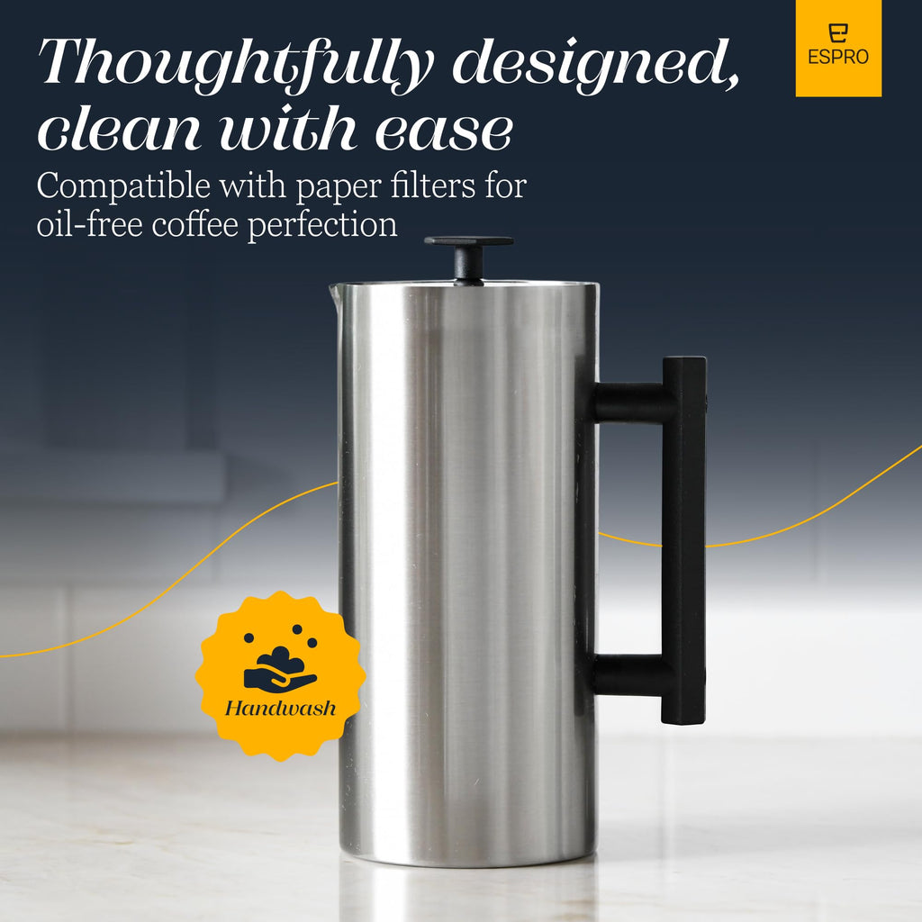 32oz Stainless Steel French Press M7881