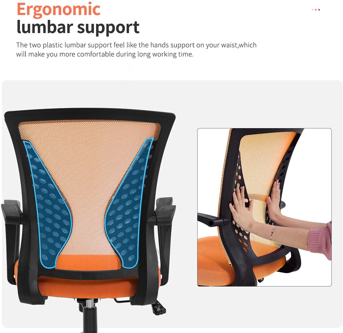 Orange Ergonomic Mesh Office Chair Q5015