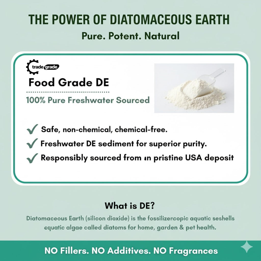 100% Food-Grade Diatomaceous Earth Powder 1 Gallon Q5686