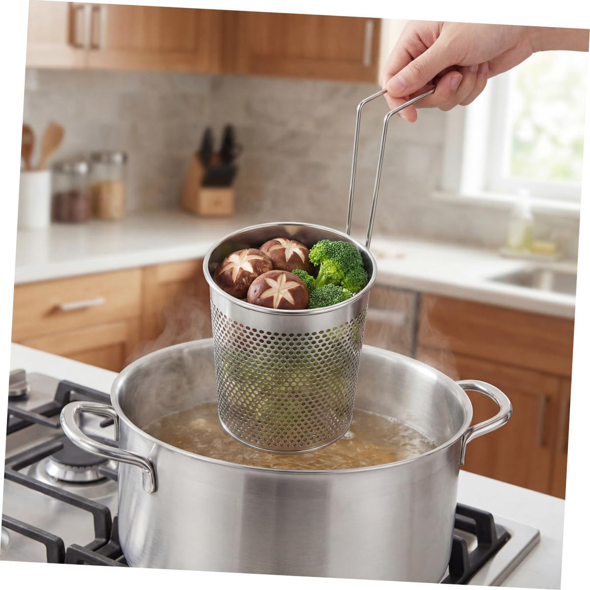 Stainless Steel Noodle Sieve with Handle N51494