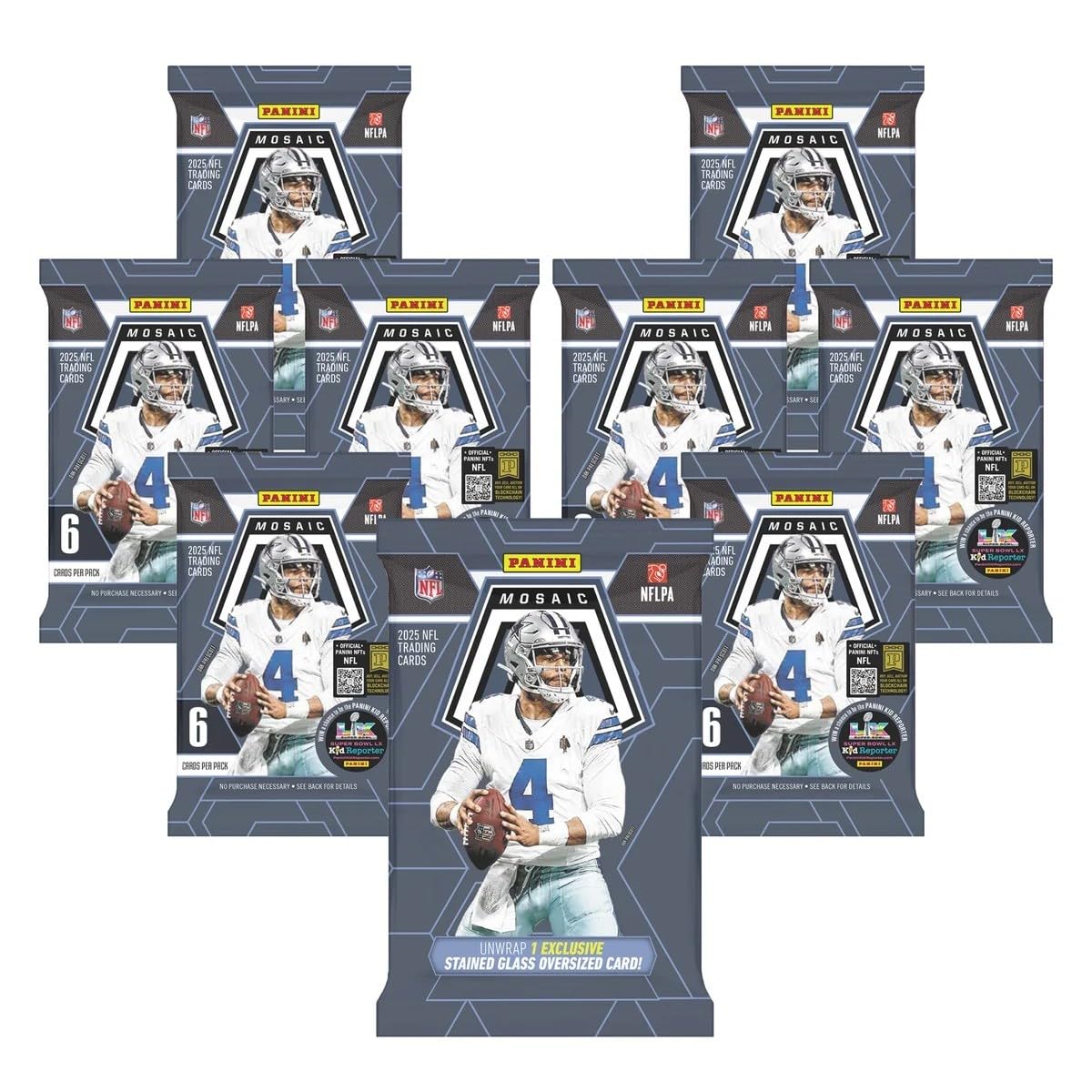 2025 Mosaic Football Trading Card Box Oversized Card Y14068