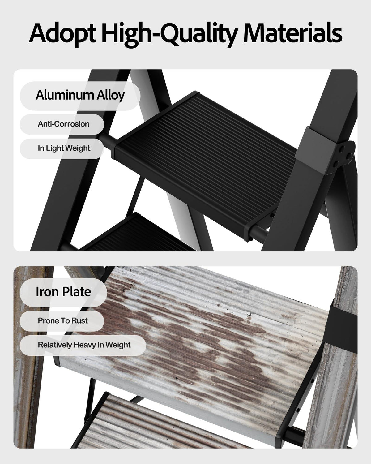 5 Step Aluminum Folding Ladder K837