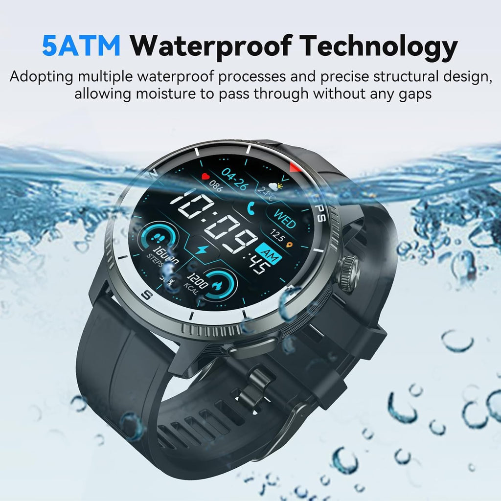 Black GPS Smartwatch with Heart Rate Monitor Q403