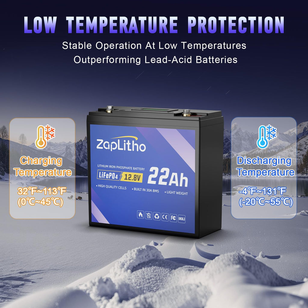 12V 22Ah LiFePO4 Lithium Battery L4312