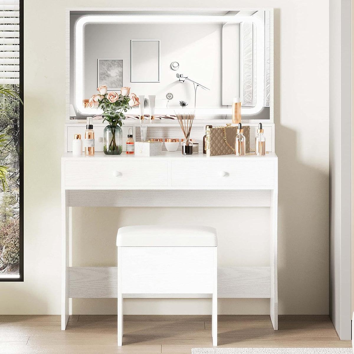 Vanity Desk with Charging Station H21520