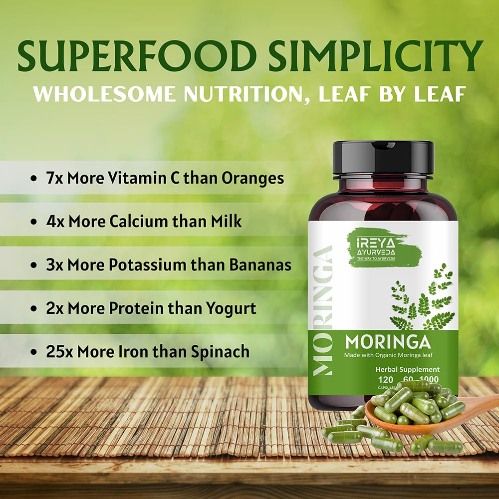 1000 mg Moringa Capsules H9859