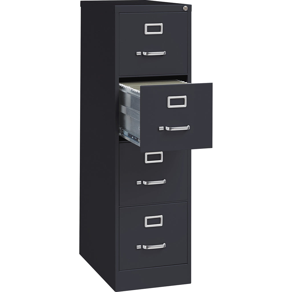 4 Drawer Vertical File with Lock, Black T258
