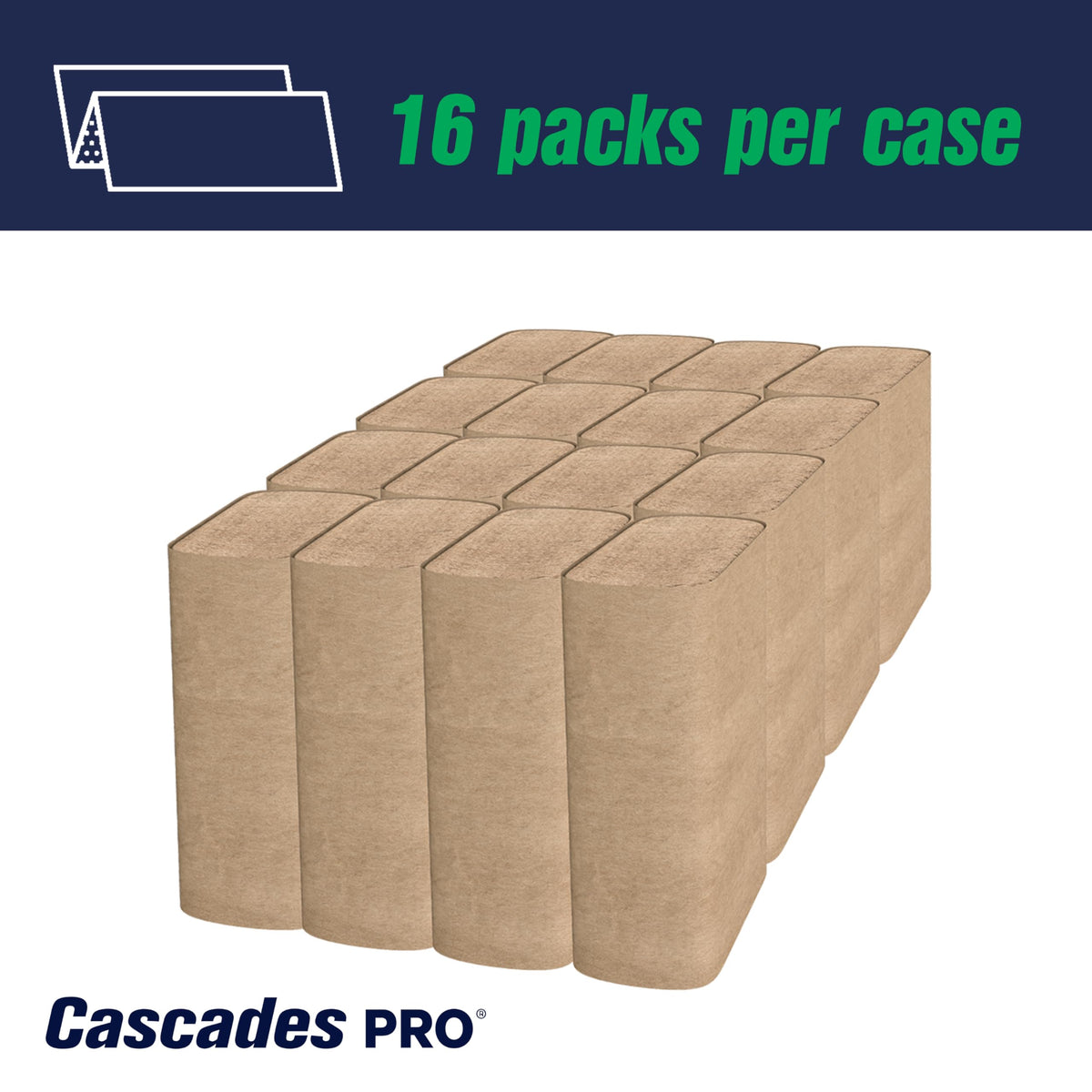 Multifold Paper Towels 250 Sheets 16 Packs Natural Brown F9028