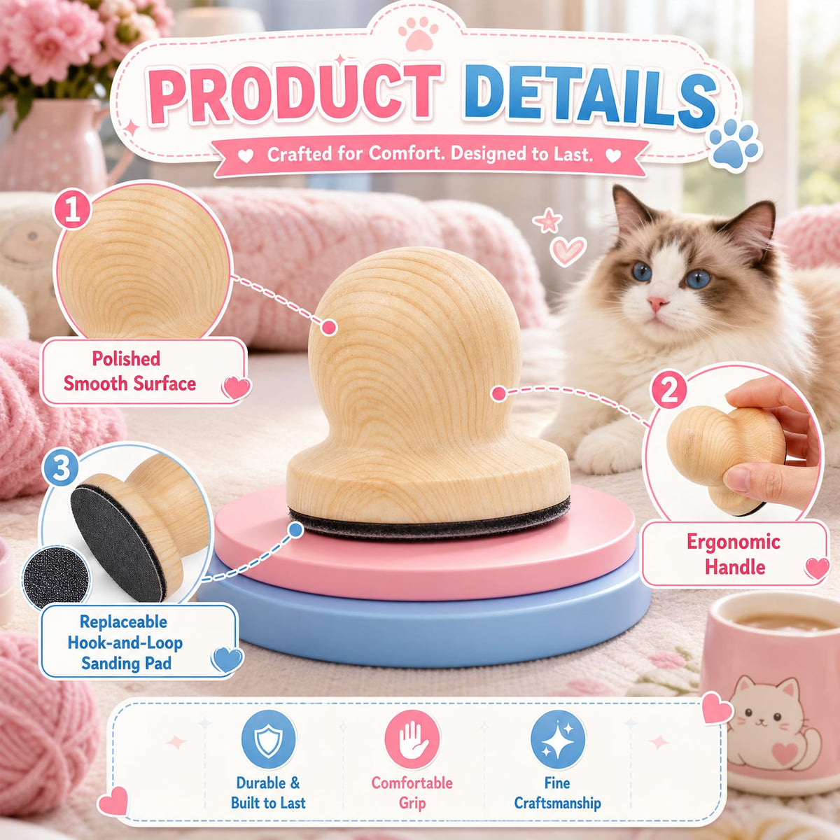 Dog Nail File with 6 Pcs Filing Disc E244